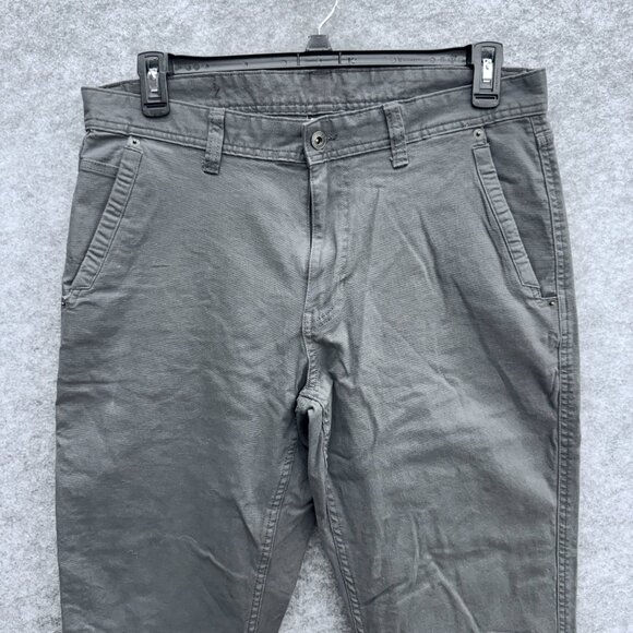 Eddie Bauer Men’s Canvas Utility Stretch Pants, Gray, Size 34x32 NEW - Picture 2 of 15
